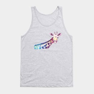 Rainbow Watercolors Ombre Giraffe Gradient Tank Top